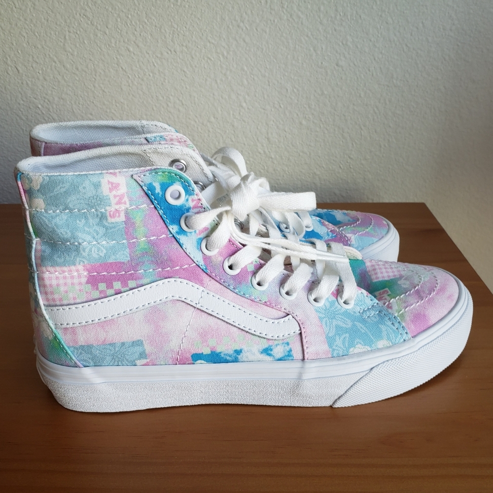NEW Vans Sk8-HI Tapperd VR3 Sneakers "Sunny Day" Pastel Patchwork Womens 7.5